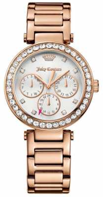 Juicy Couture Womens Cali Rose Gold Tone Stainless Steel Silver Dial 1901505 Juicy Couture Womens Cali Rose Gold Tone Stainless Steel Silver Dial 1901505
