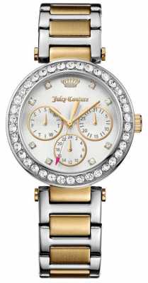 Juicy Couture Womens Cali Two Tone Stainless Steel Silver Dial 1901506 Juicy Couture Womens Cali Two Tone Stainless Steel Silver Dial 1901506