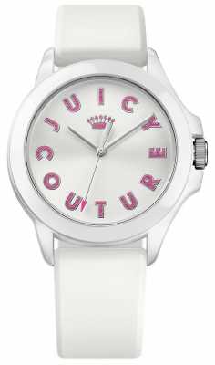 Juicy Couture Womens Fergie White Rubber Strap White Dial 1901464 Juicy Couture Womens Fergie White Rubber Strap White Dial 1901464