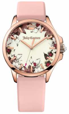 Juicy Couture Womens Jetsetter Pink Leather Strap Rose Gold Tone Case 1901485 Juicy Couture Womens Jetsetter Pink Leather Strap Rose Gold Tone Case 1901485