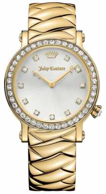 Juicy Couture Womens LA Luxe Gold Tone Stainless Steel Silver Dial 1901488 Juicy Couture Womens LA Luxe Gold Tone Stainless Steel Silver Dial 1901488