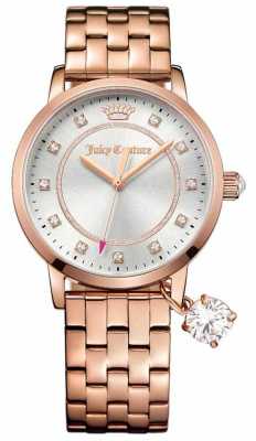 Juicy Couture Womens Socialite Rose Gold Tone Stainless Steel Silver Dial 1901476 Juicy Couture Womens Socialite Rose Gold Tone Stainless Steel Silver Dial 1901476