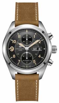 Hamilton Mens Khaki Field 42mm Automatic Brown Strap H71616535 Hamilton Mens Khaki Field 42mm Automatic Brown Strap H71616535
