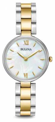 Bulova Womens Two Tone Bracelet Mother Of Pearl Dial 98L226 Bulova Womens Two Tone Bracelet Mother Of Pearl Dial 98L226