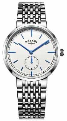 Rotary Mens Canterbury Stainless Steel Bracelet White Dial GB05060/02 Rotary Mens Canterbury Stainless Steel Bracelet White Dial GB05060/02