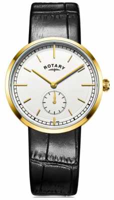 Rotary Mens Canterbury Black Leather Strap White Dial GS05062/02 Rotary Mens Canterbury Black Leather Strap White Dial GS05062/02