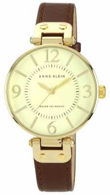 Anne Klein Womens Brown Leather Strap Gold Dial 10/N9168IVBN Anne Klein Womens Brown Leather Strap Gold Dial 10/N9168IVBN