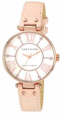 Anne Klein Womens Pink Leather Strap Cream Dial 10/N9918RGLP Anne Klein Womens Pink Leather Strap Cream Dial 10/N9918RGLP