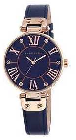 Anne Klein Womens Blue Leather Strap Blue Dial 10/N9918RGNV Anne Klein Womens Blue Leather Strap Blue Dial 10/N9918RGNV