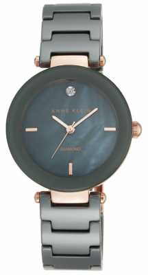 Anne Klein Womens Ceramic Strap Black Mother Of Pearl Dial AK/N1018RGGY Anne Klein Womens Ceramic Strap Black Mother Of Pearl Dial AK/N1018RGGY