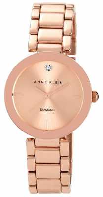 Anne Klein Womens Rose Gold Tone Bracelet Rose Gold Dial AK/N1362RGRG Anne Klein Womens Rose Gold Tone Bracelet Rose Gold Dial AK/N1362RGRG