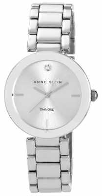 Anne Klein Womens Stainless Steel Bracelet Silver Dial AK/N1363SVSV Anne Klein Womens Stainless Steel Bracelet Silver Dial AK/N1363SVSV