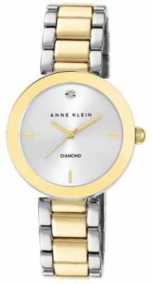 Anne Klein Womens Two Tone Bracelet Silver Dial AK/N1363SVTT Anne Klein Womens Two Tone Bracelet Silver Dial AK/N1363SVTT