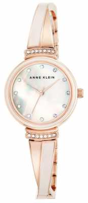 Anne Klein Womens Rose Gold Tone Bracelet Mother Of Pearl Dial AK/N2216BLRG Anne Klein Womens Rose Gold Tone Bracelet Mother Of Pearl Dial AK/N2216BLRG