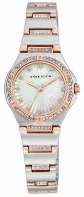 Anne Klein Womens Two Tone Bracelet Mother Of Pearl Dial AK/N2417MPRT Anne Klein Womens Two Tone Bracelet Mother Of Pearl Dial AK/N2417MPRT
