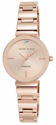 Anne Klein Womens Rose Gold Tone Bracelet Rose Gold Dial AK/N2434RGRG Anne Klein Womens Rose Gold Tone Bracelet Rose Gold Dial AK/N2434RGRG