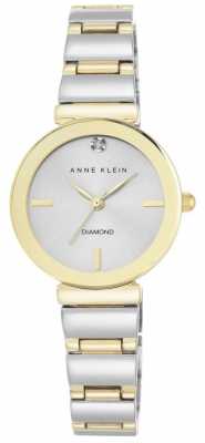 Anne Klein Women Two Tone Bracelet Silver Dial AK/N2435SVTT Anne Klein Women Two Tone Bracelet Silver Dial AK/N2435SVTT