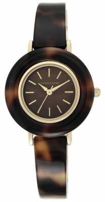 Anne Klein Womens Tortoiseshell Gold Tone Strap Brown Dial AK/N2524BMTO Anne Klein Womens Tortoiseshell Gold Tone Strap Brown Dial AK/N2524BMTO