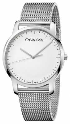 Calvin Klein Mens City Stainless Steel Mesh Strap Silver Dial K2G2G126 Calvin Klein Mens City Stainless Steel Mesh Strap Silver Dial K2G2G126