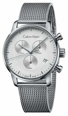 Calvin Klein Mens City Chronograph Stainless Steel White Dial K2G27126 Calvin Klein Mens City Chronograph Stainless Steel White Dial K2G27126