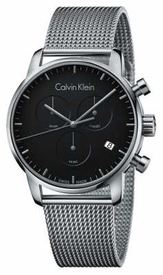 Calvin Klein Mens City Chronograph Stainless Steel Black Dial K2G27121 Calvin Klein Mens City Chronograph Stainless Steel Black Dial K2G27121