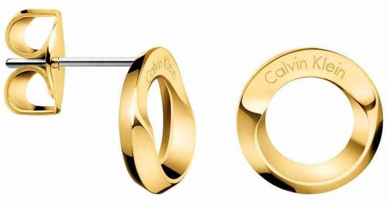 Calvin Klein Womens Beauty Gold Tone Stud Earings KJ4NJE100100 Calvin Klein Womens Beauty Gold Tone Stud Earings KJ4NJE100100