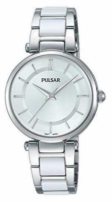 Pulsar Womans Stainless Steel And White Watch PH8191X1 Pulsar Womans Stainless Steel And White Watch PH8191X1