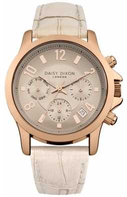 Daisy Dixon Womens Adriana Nude Leather Strap Rose Gold DD002CRG Daisy Dixon Womens Adriana Nude Leather Strap Rose Gold DD002CRG