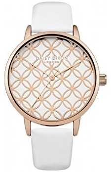 Daisy Dixon Womens Penny White Leather Strap Rose Gold DD034WRG Daisy Dixon Womens Penny White Leather Strap Rose Gold DD034WRG