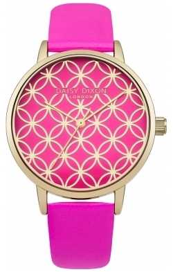 Daisy Dixon Womens Penny Pink Leather Strap Rose Gold DD034PG Daisy Dixon Womens Penny Pink Leather Strap Rose Gold DD034PG