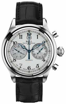 Ball Watch Company Trainmaster Canonball Automatic Chronograph Crockodile Strap CM1052D-L3J-WH Ball Watch Company Trainmaster Canonball Automatic Chronograph Crockodile Strap CM1052D-L3J-WH