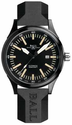 Ball Watch Company Fireman Night Train Automatic Rubber Strap Black Dial NM2092C-P-BK Ball Watch Company Fireman Night Train Automatic Rubber Strap Black Dial NM2092C-P-BK