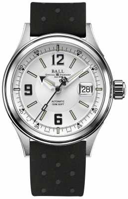Ball Watch Company Fireman Racer Automatic Rubber Strap White Dial NM2088C-P2J-WHBK Ball Watch Company Fireman Racer Automatic Rubber Strap White Dial NM2088C-P2J-WHBK