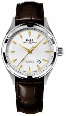 Ball Watch Company Fireman Racer Classic Automatic Crockodile Strap Silver Dial NM2288C-LJ-SL Ball Watch Company Fireman Racer Classic Automatic Crockodile Strap Silver Dial NM2288C-LJ-SL