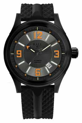 Ball Watch Company Fireman Racer DLC Automatic Rubber Strap Grey Dial NM3098C-P1J-GYOR Ball Watch Company Fireman Racer DLC Automatic Rubber Strap Grey Dial NM3098C-P1J-GYOR