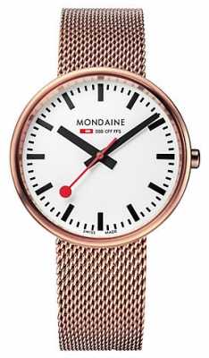 Mondaine Unisex Mini Rose Gold Mesh Bracelet A763.30362.22SBM Mondaine Unisex Mini Rose Gold Mesh Bracelet A763.30362.22SBM