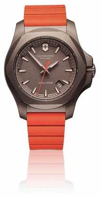 Victorinox Swiss Army I.N.O.X. Titanium Case Orange Rubber Strap Mens 241758 Victorinox Swiss Army I.N.O.X. Titanium Case Orange Rubber Strap Mens 241758
