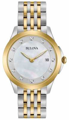Bulova Womans Gold Plated Two Tone Diamond 98S161 Bulova Womans Gold Plated Two Tone Diamond 98S161