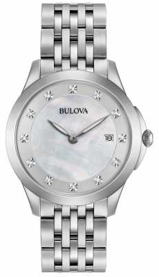 Bulova Womans Stainless Steel Silver Diamond 96S174 Bulova Womans Stainless Steel Silver Diamond 96S174