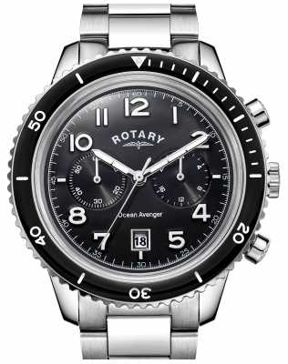Rotary Mens Ocean Avenger Chronograph Black Dial GB05021/04 Rotary Mens Ocean Avenger Chronograph Black Dial GB05021/04