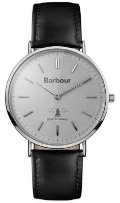 Barbour Mens Hartley Grey Dial Black Leather Strap BB055SLBK Barbour Mens Hartley Grey Dial Black Leather Strap BB055SLBK