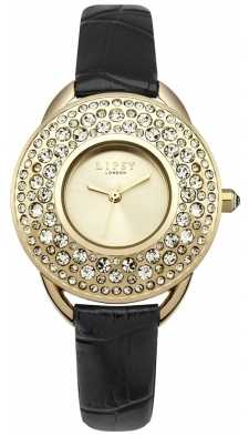 Lipsy Womans Black Leather Croc Strap LP448 Lipsy Womans Black Leather Croc Strap LP448