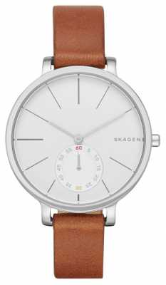 Skagen Womans White Dial Leather Strap SKW2434 Skagen Womans White Dial Leather Strap SKW2434