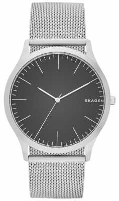 Skagen Mens Stainless Steel Silver Mesh Strap Black Dial SKW6334 Skagen Mens Stainless Steel Silver Mesh Strap Black Dial SKW6334
