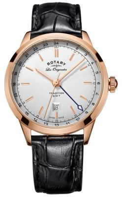 Rotary Mens Les Originales Leather Strap Rose Gold Case GS90183/02 Rotary Mens Les Originales Leather Strap Rose Gold Case GS90183/02