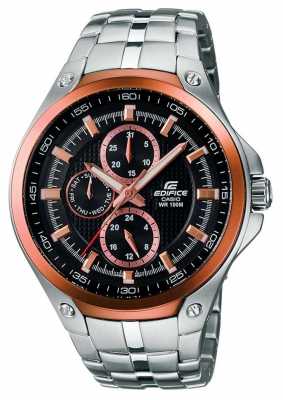 Casio Mens Edfice Stainless Steel And Rose Gold Plated EF-326D-1AVUEF Casio Mens Edfice Stainless Steel And Rose Gold Plated EF-326D-1AVUEF