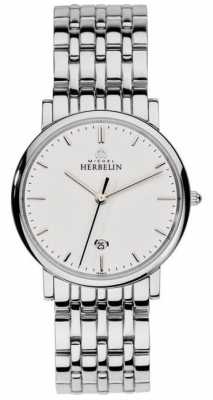 Michel Herbelin Mens Stainless Steel Silver Mesh 12543/B11 Michel Herbelin Mens Stainless Steel Silver Mesh 12543/B11