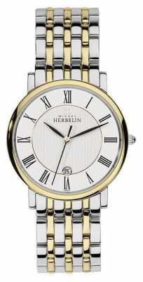 Michel Herbelin Mens Two Tone Stainless Steel Silver Gold Strap 12543/BT01 Michel Herbelin Mens Two Tone Stainless Steel Silver Gold Strap 12543/BT01
