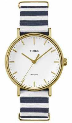 Timex Weekender Fairfield Mid-Size Blue/White TW2P91900D7PF Timex Weekender Fairfield Mid-Size Blue/White TW2P91900D7PF