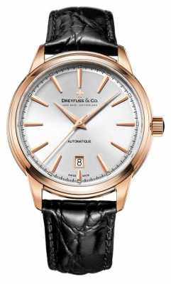 Dreyfuss 1890 Men's Rose Gold Watch With An Imitation Leather Str DGS00162/02 Dreyfuss 1890 Men's Rose Gold Watch With An Imitation Leather Str DGS00162/02